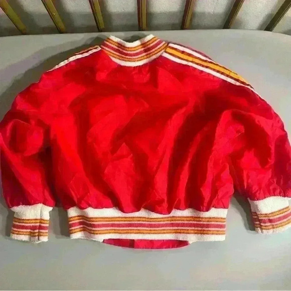 Vintage 90s Sesame Street baseball unisex toddler red snap button varsity jacket - Picture 4 of 4